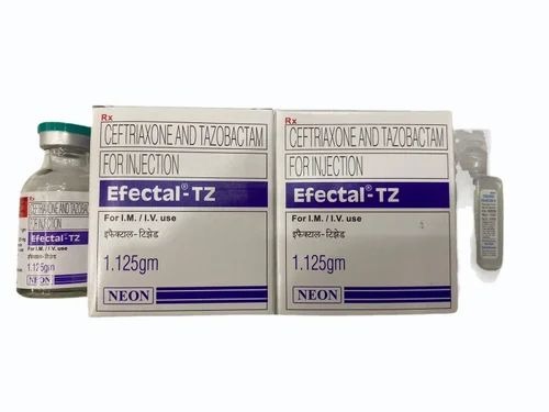 EFECTAL-TZ Ceftriaxone 1000mg Tazobactam 125 Mg, 1 gm