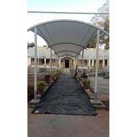 Walkway Tensile Structure - High-quality Pvc Material, Waterproof, Plain White Finish | Elegant Design For Outdoor Events And Pedestrian Pathways