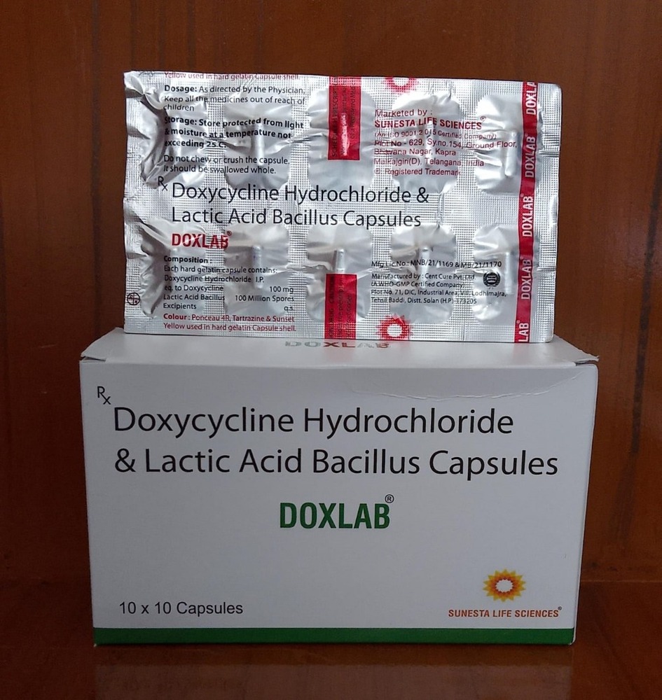 Doxycycline Capsules - Antibiotic Formulation For Comprehensive Infection Treatment | 20 Boxes, Dosage Per Physician Direction, Store In Cool, Dark Place