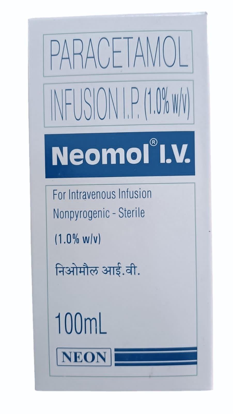 Neomol IV Paracetamol IP Infusion, 100 ml