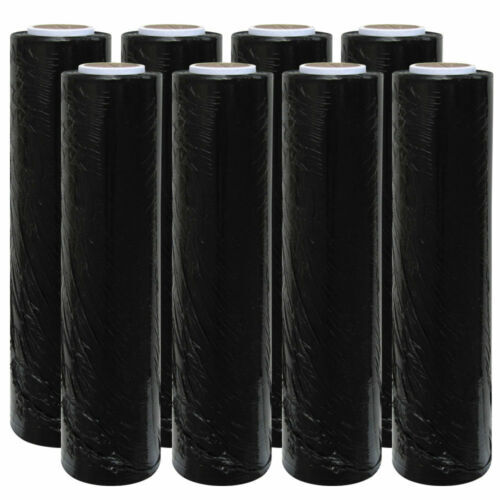 Black Pallet Wrap - Lldpe, Custom Size, 8-35 Microns Thick | Durable Privacy Film With 300% Elongation And Uv Protection