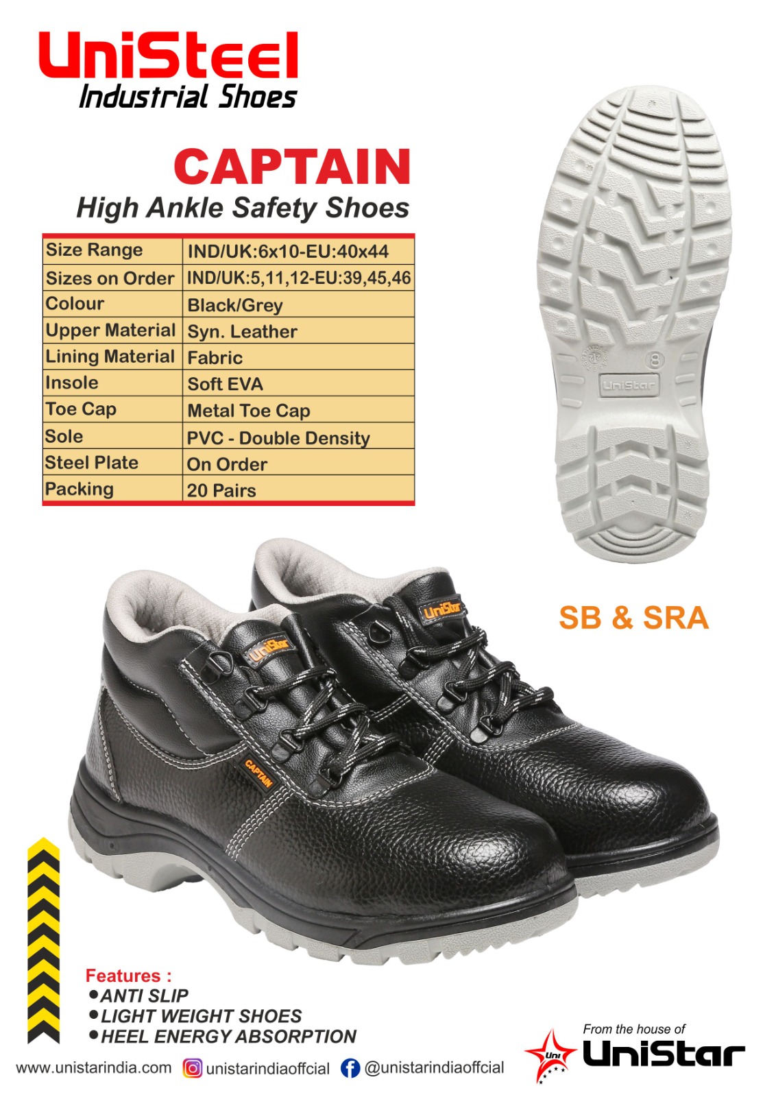 Unistar Captain Safety Shoes 