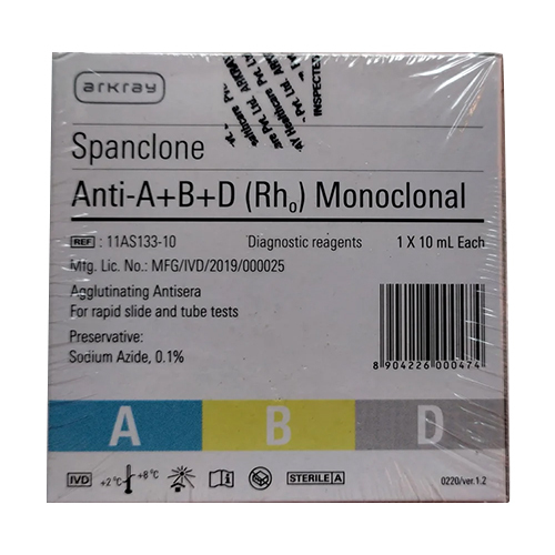 Anti-A+B+D Mococlonal Test Kit - Color: White