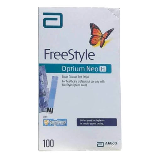 Freestyle Optium Neo H 100 Blood Glucose Strips - Material: Plastic