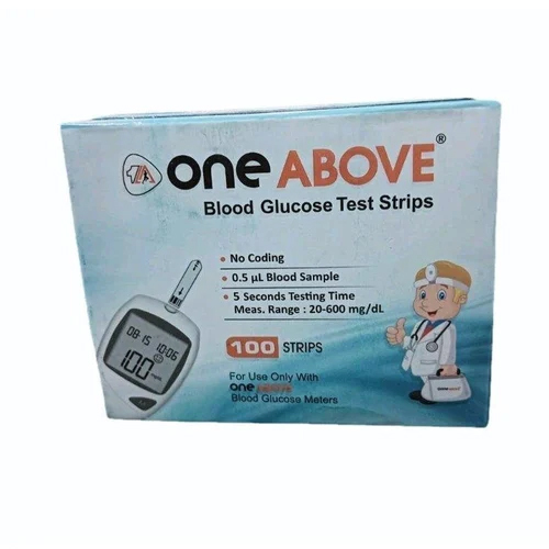 One Above Blood Glucose Test Strips - Material: Plastic