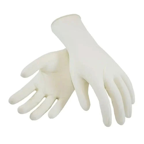 Latex Examination Gloves - Color: White