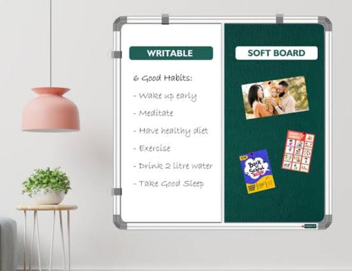 Sds02 Combination Non Magnetic Notice Board
