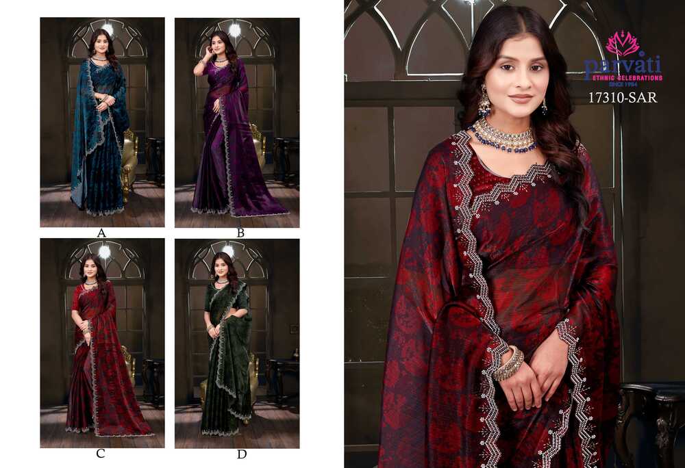 Parvati Multicolor Fancy Saree -17310