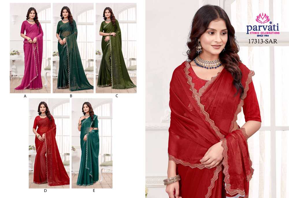 Parvati Multicolor Fancy Saree -17313