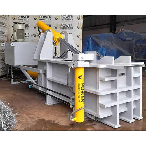 Industrial Scrap Baling Press Machine - Color: Grey And Yellow