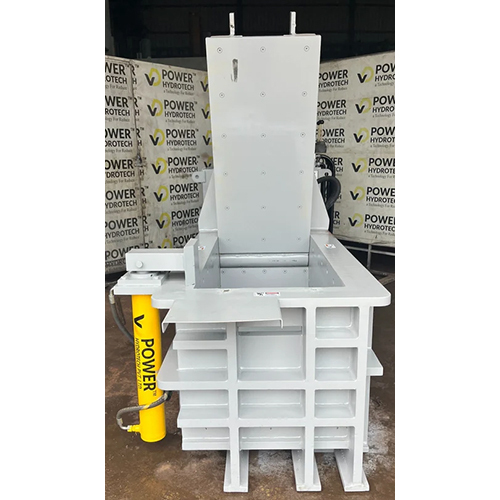 MS Scrap Baling Press Machine - Mild Steel, Standard Size, Silver Finish | Hydraulic Force, 440V Voltage, 50-100Kg Weight