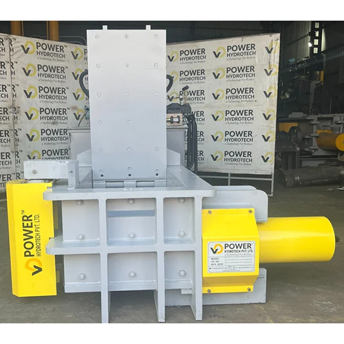 Iron Scrap Baling Press Machine - Color: Steel Grey And Yellow