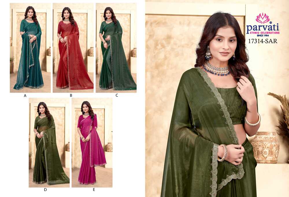 Parvati Multicolor Fancy Saree -17314