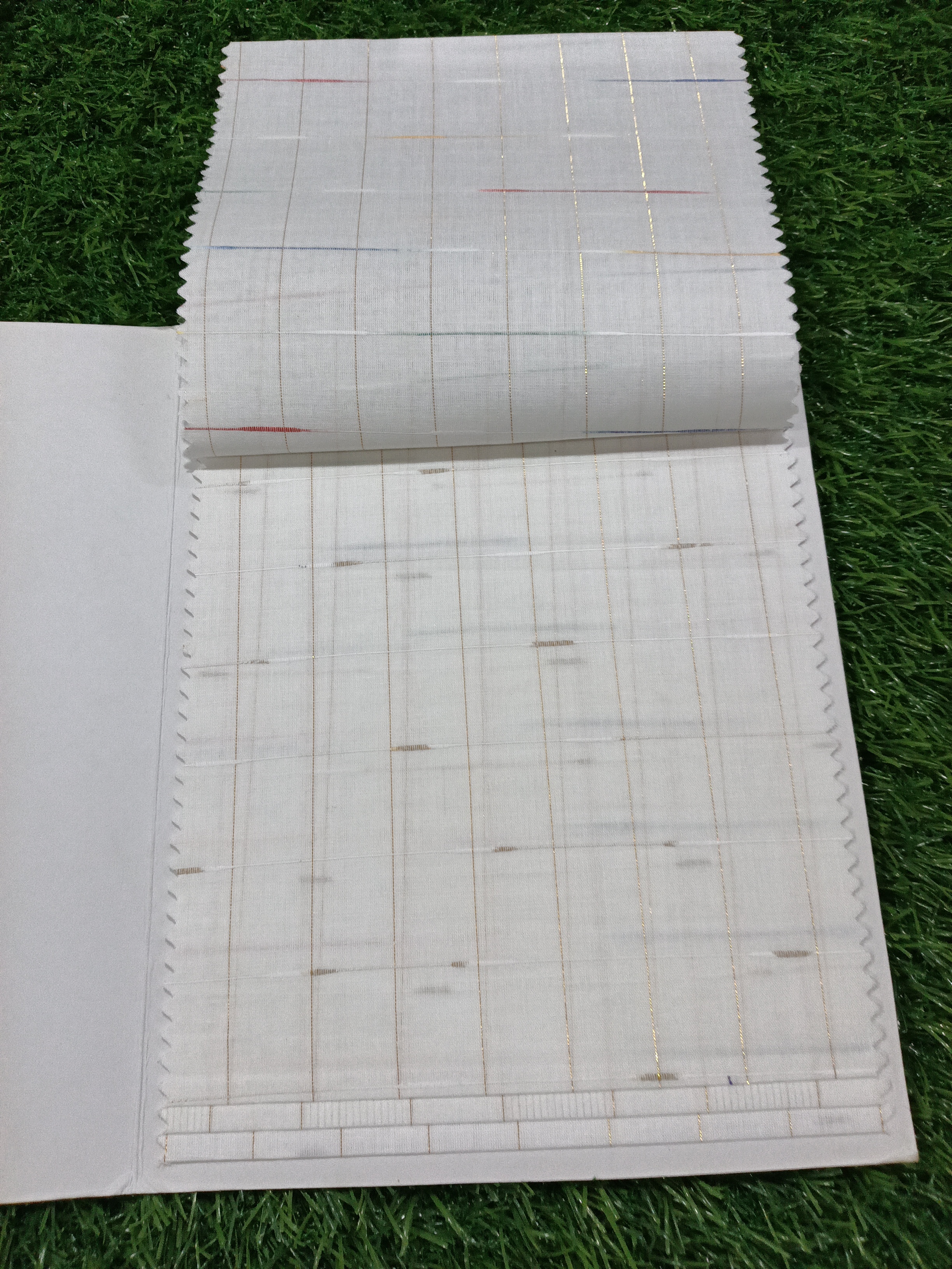 Zari Checks Cotton Fabric