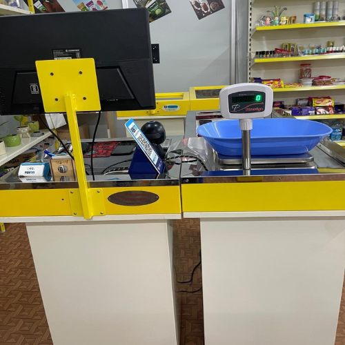 Cash Counter with Computer Mounting plate