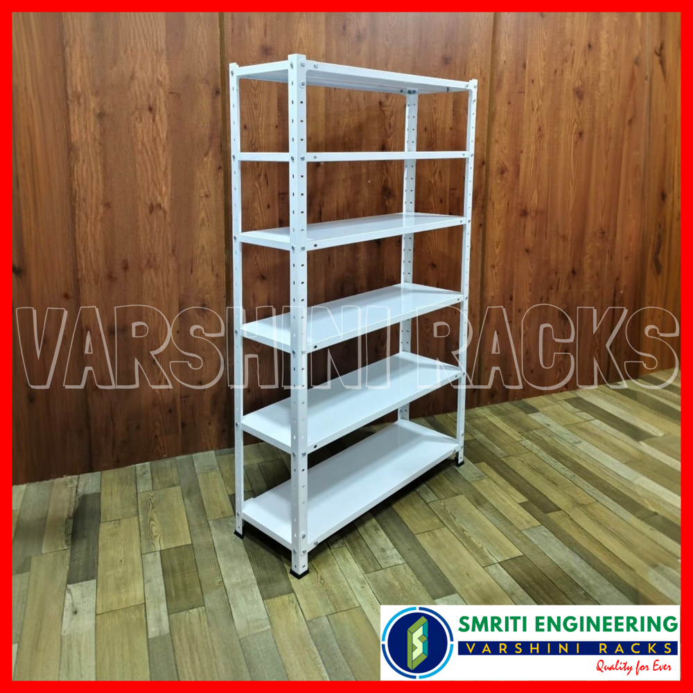 Steel Book Display Rack - Color: White