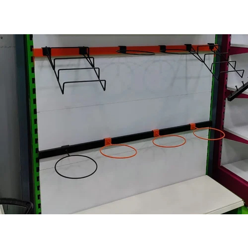 Sports Accessories Display Hanger For Shop - Mild Steel, Light Duty, Powder Coated | Corrosion Resistant, Ideal for Supermarket Use