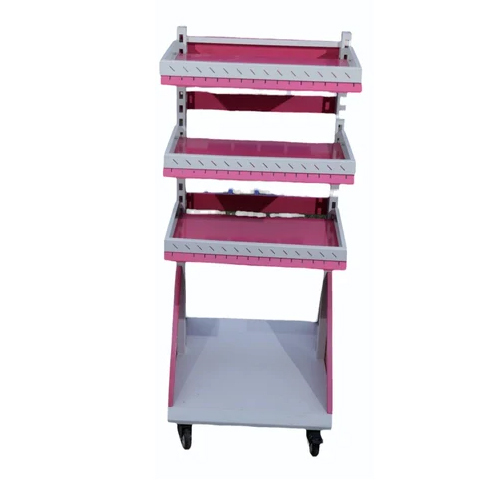 Medical Drug Trolleys - Color: Pink And White