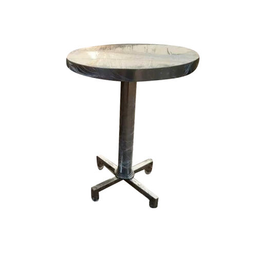 Stainless Steel Round Table - Color: Silver