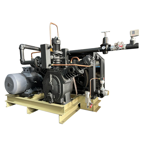 Booster Air Compressor - Electric Power, Lubricated Operation, Mild Steel Design | Ideal for Industrial Applications, 1-2 Year Warranty