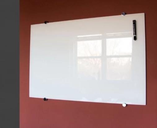 Magnetic Glass Dry Erase Board - Color: White