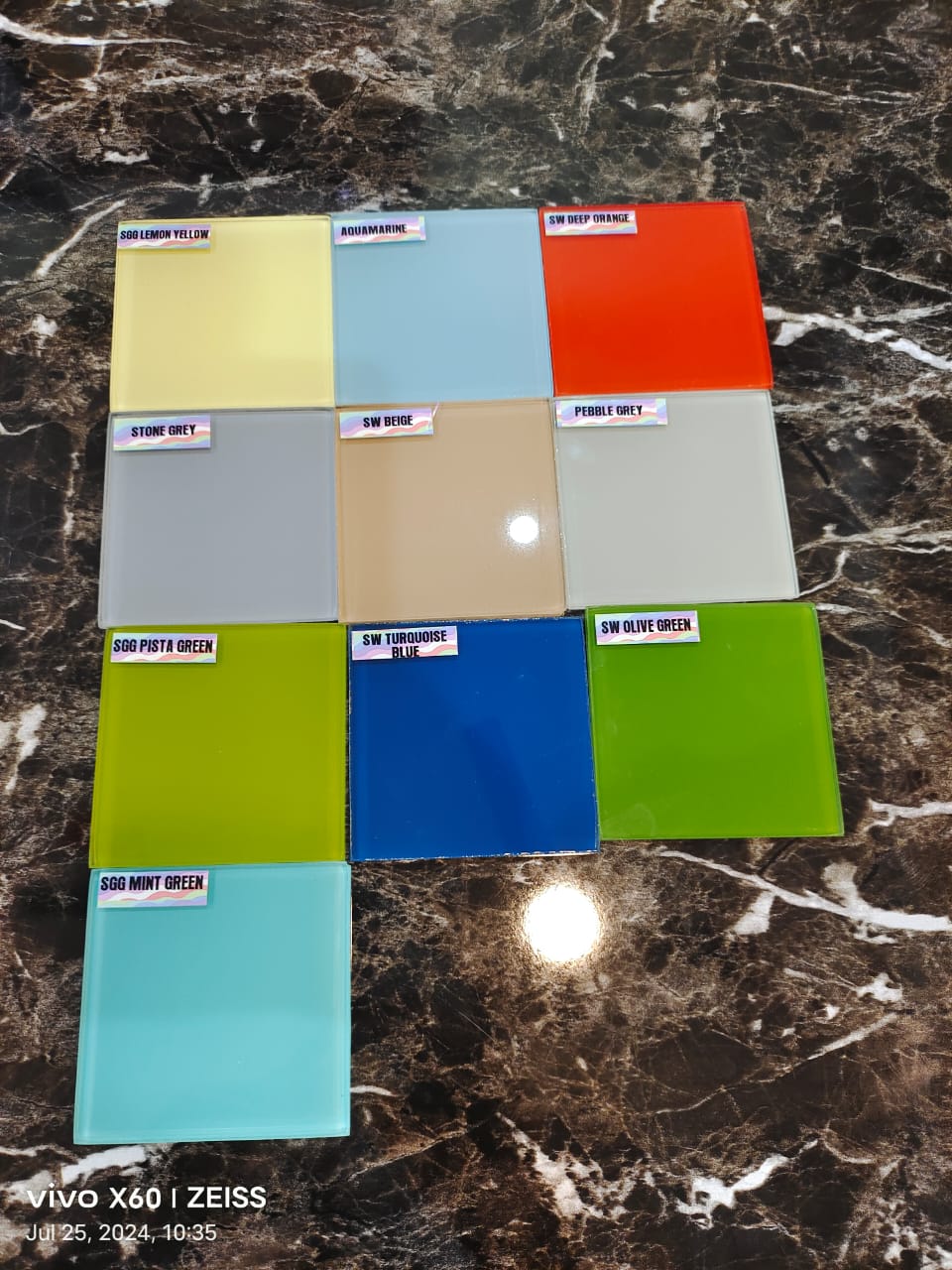 Magnetic Glass Dry Erase Board - Color: White