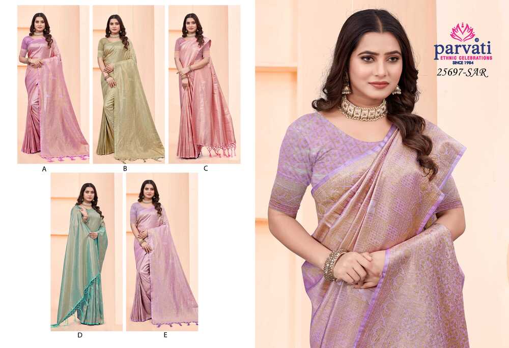 Parvati Multicolor Silk Saree -25697