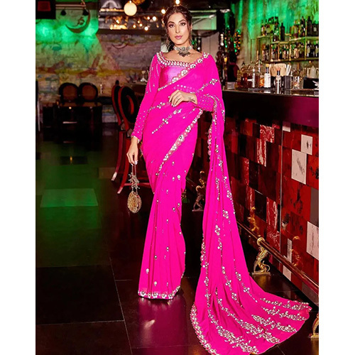 Plymouth Pink Color Saree