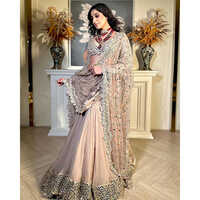 Desert Sand Bridal Anarkali Suit With Dupatta