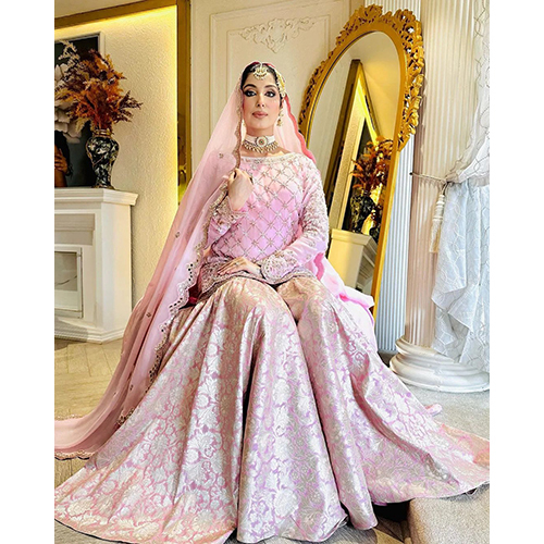 Baby Pink Anarkali Suit With Elegant Design