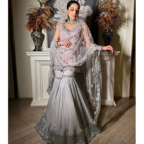 Silver Gray Mirror Garara Dress