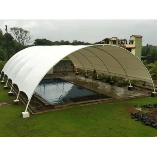 Swimming Pool Pvc Tensile Structure - Color: White