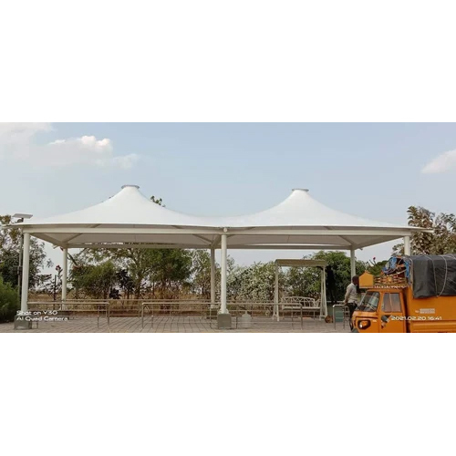 Tensile Fabric Twin Conical Structure - Coating Type: Color Coated