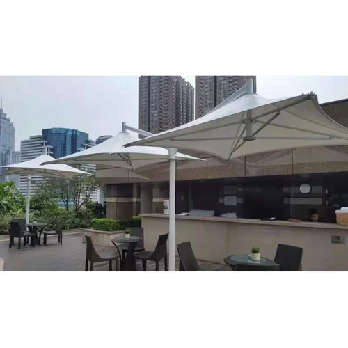 Single Column Tensile Umbrella - Color: White