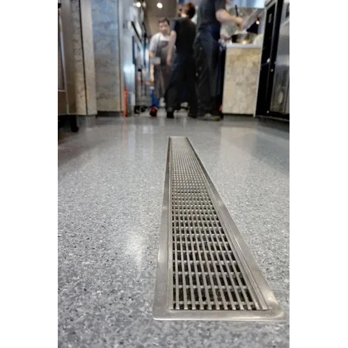 Commercial Kitchen Floor Drain - Color: Silver