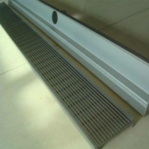 Vertical Linear Grating Channel - Color: Silver