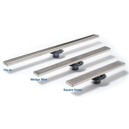 Shower Channel Drain With Gratings