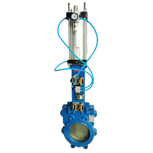 Stainless Steel Pneumatic Cylinder Knife Edge Gate Valve - Size: 5 Inch