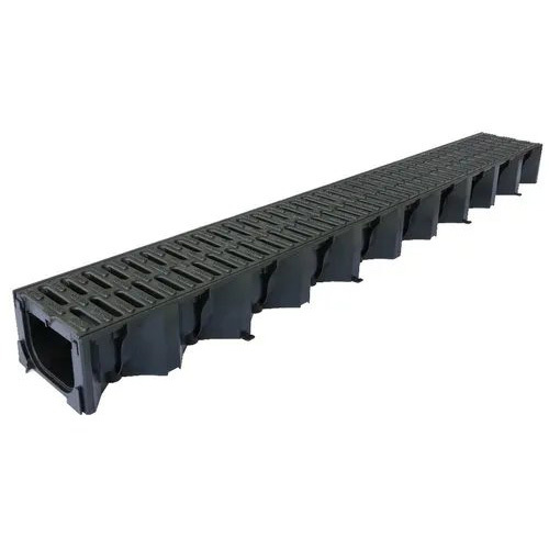 Heavy Stainless Steel Swimming Pool Drainage Channel - Color: Black