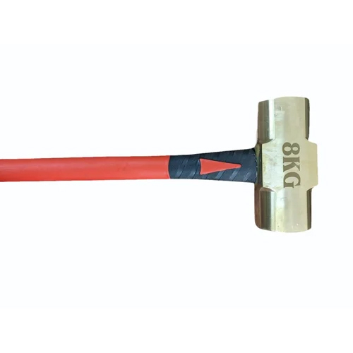 8Kg Brass Hammer - Handle Material: Fiberglass