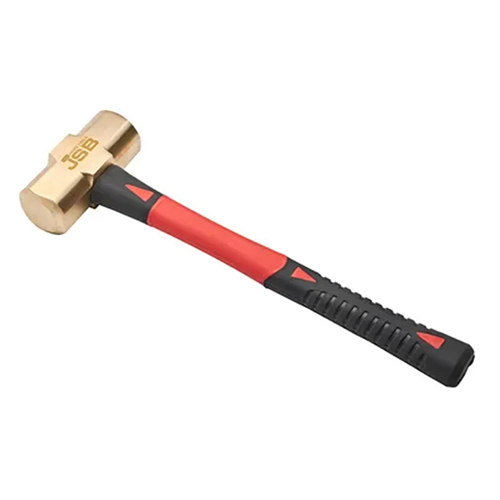 3Kg Brass Hammer - Handle Material: Fiberglass