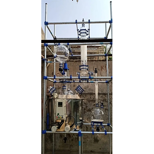 Industrial Glass Reaction Distillation Assembly