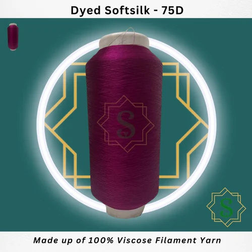 75D Dyed Soft Silk Yarn - Color: Maroon