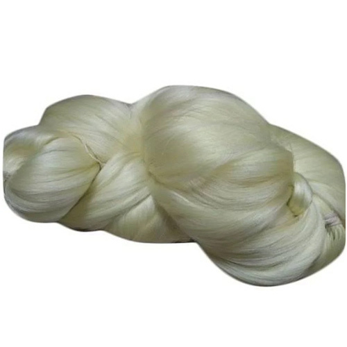 Plain White Twisted Silk Mulberry Yarn For Weaving