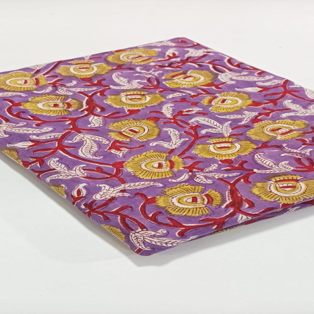 Beautiful Hand Block Printed Cotton Fabric