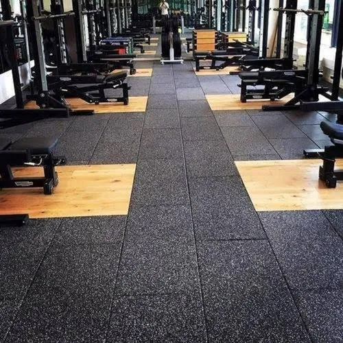 Gym Rubber Tile Flooring Service