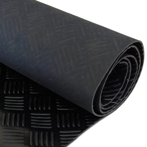 Gym Rubber Flooring - Color: Black