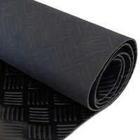 Gym Rubber Flooring - High-Quality Rubber, Customizable Thickness, Matte Black | Anti-Slip Surface, Water-Resistant, Durable Solution