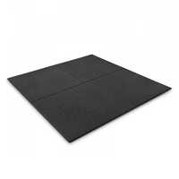 Gym Rubber Floor Tile - Rubber, Customizable Size, 20-25 Mm Thickness, Black | Anti-slip, Rectangular Shape For Safe Workout Environment
