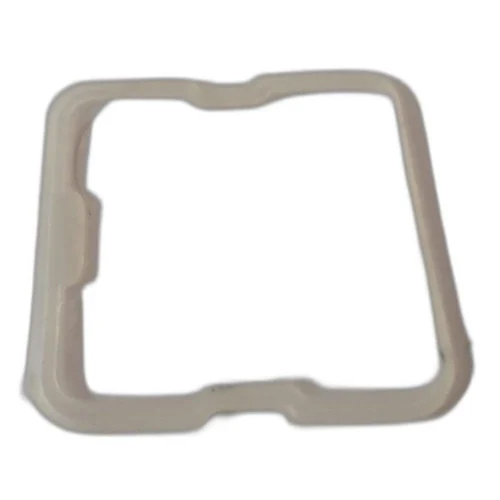 White Square Silicone Rubber Gasket - Silicon Material, 3 x 3 Inches, 10 Millimeters Thick, White Color | Durable & Versatile for Automobile Applications